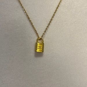 CC Logo Lock Necklace